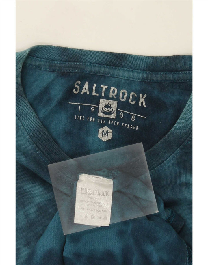 Camiseta gráfica Saltrock para hombre Top de algodón teñido anudado azul medio