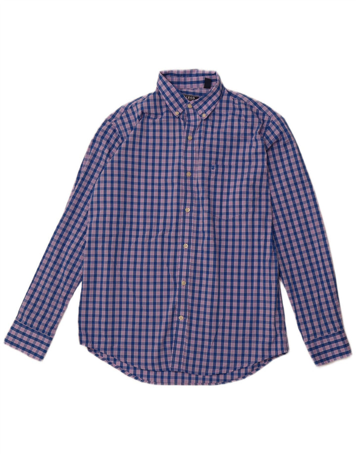 Camisa Hombre IZOD Poliéster Cuadros Azul Medio