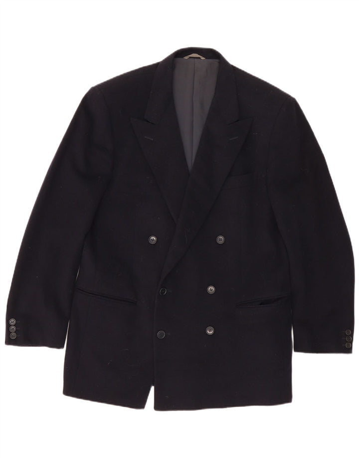 Nino Cerruti Chaqueta tipo blazer con doble botonadura para hombre IT 52 XL Lana negra