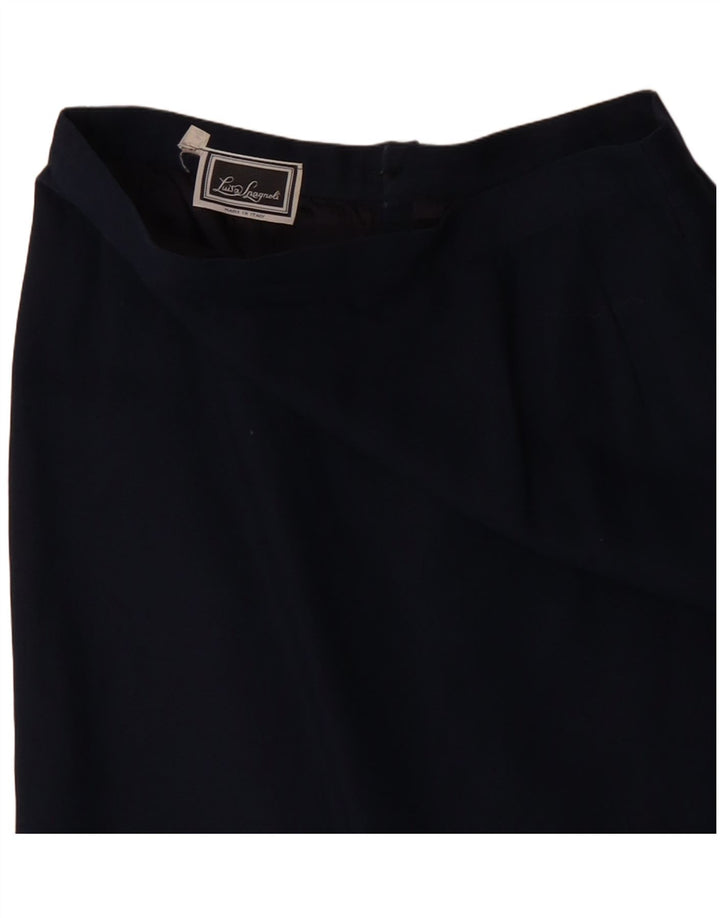 LUISA SPAGNOLI Falda recta para mujer IT 44 Medium W28 Azul marino