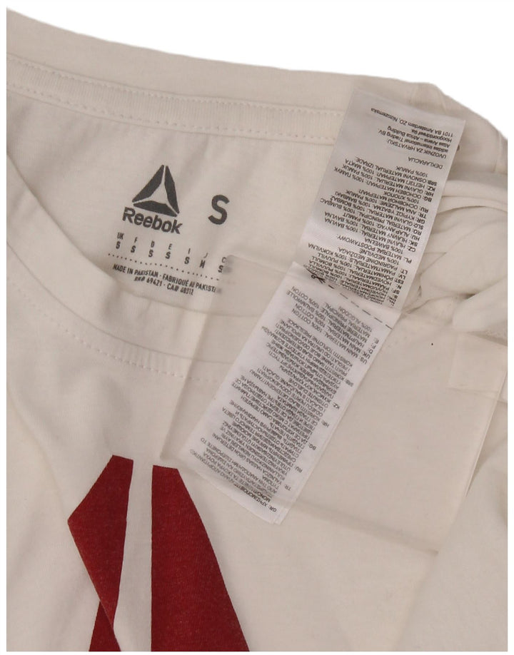 REEBOK Camiseta gráfica para hombre Top Small White Cotton