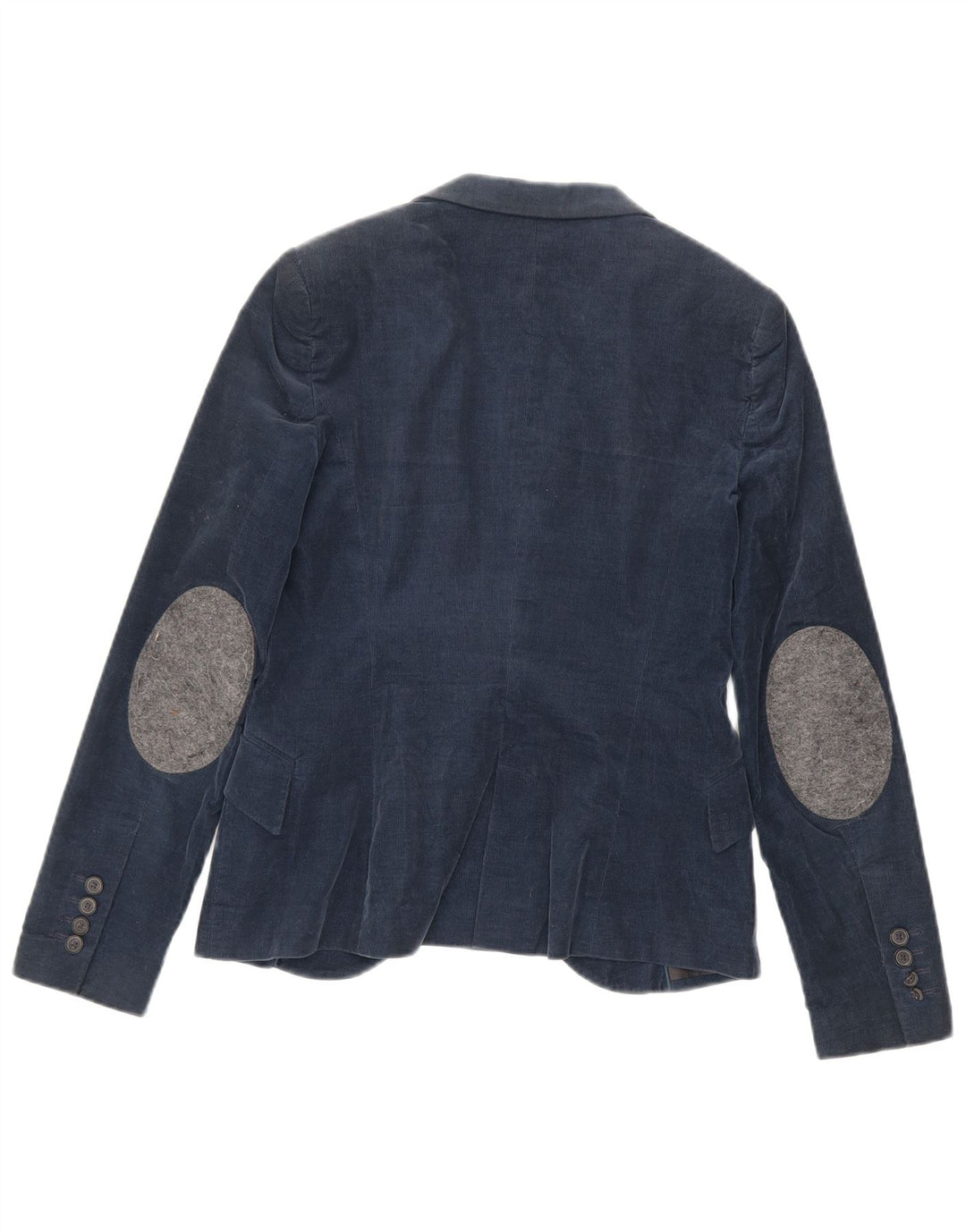 Zara Chaqueta Blazer De Pana Con 1 Botón Para Mujer UK 42 Mediana Azul Marino Algodón