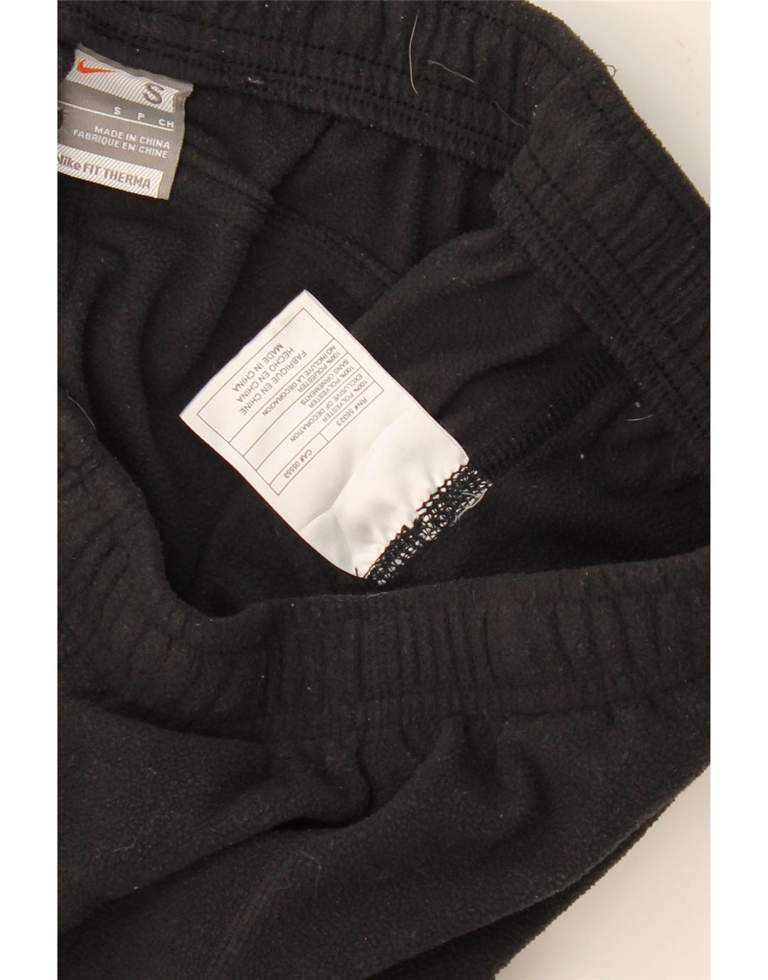 NIKE Mens Therma-Fit Fleece Tracksuit Trousers Small  Black Polyester Vintage Nike and Second-Hand Nike from Messina Hembry 