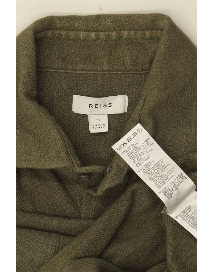 Camisa Reiss Hombre Small Caqui Algodón