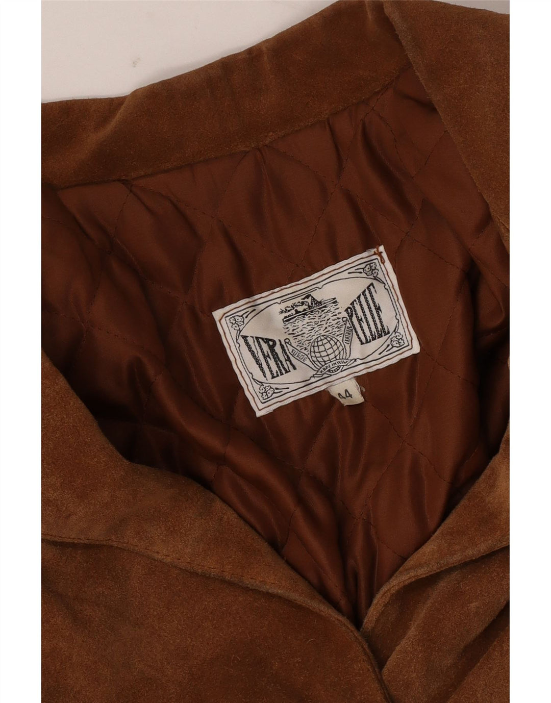 Chaqueta de ante vintage para mujer IT 44 Cuero marrón medio