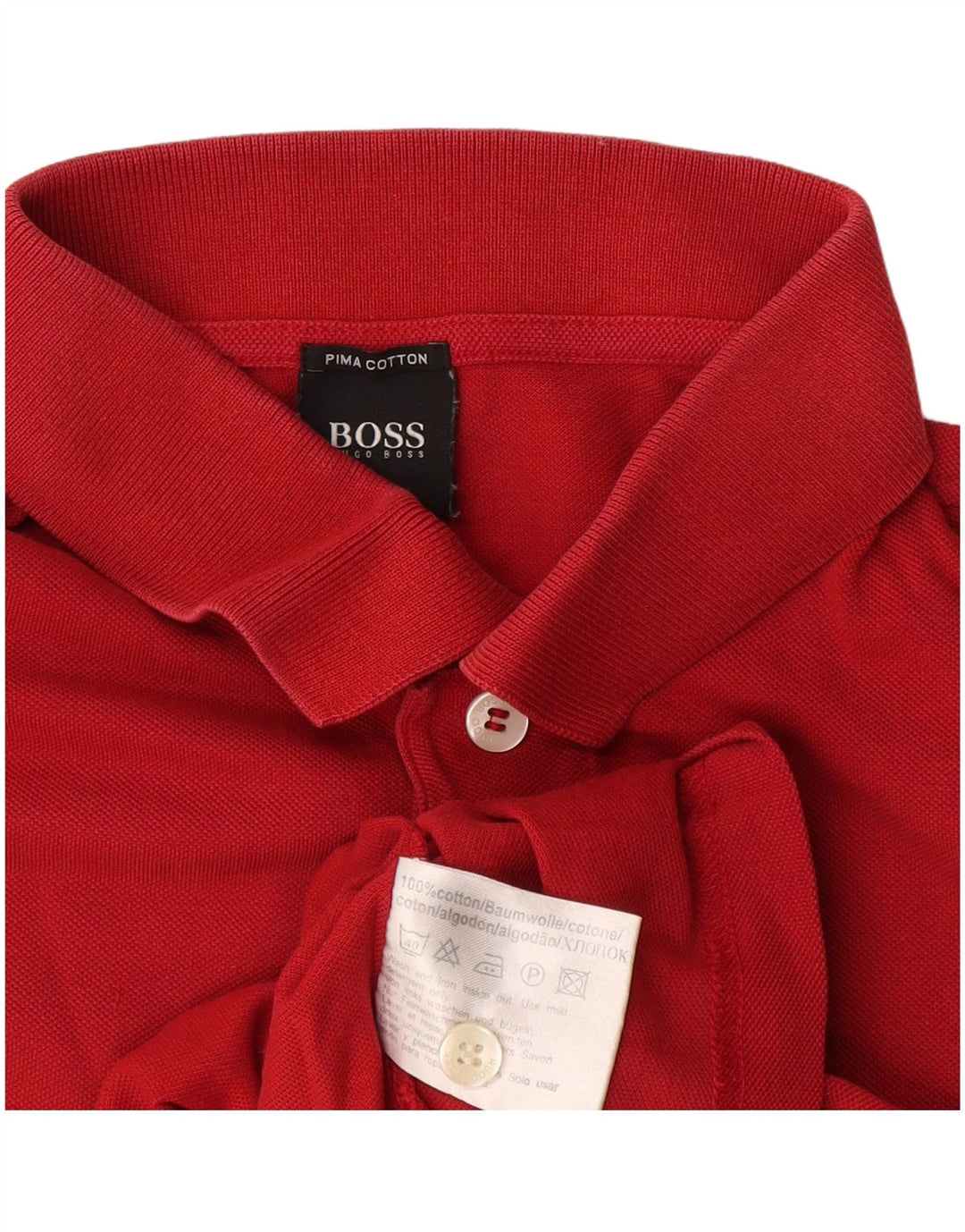 Polo Hugo Boss Hombre Algodón Rojo Medio