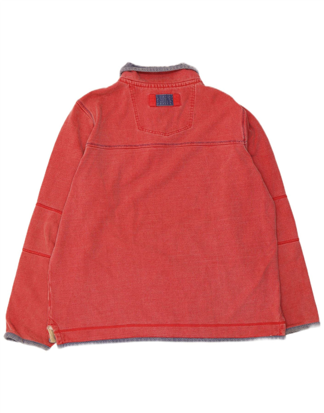 Sudadera con capucha y cuello con cremallera para hombre de Fat Face, jersey grande de algodón rojo
