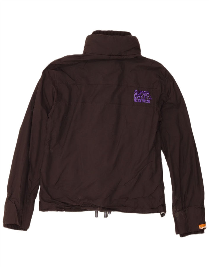 Chaqueta impermeable Superdry para mujer, talla 44, nailon negro grande