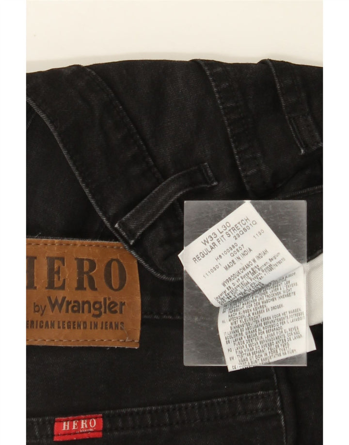 WRANGLER Vaqueros rectos de corte regular Hero para hombre W33 L30 Algodón negro