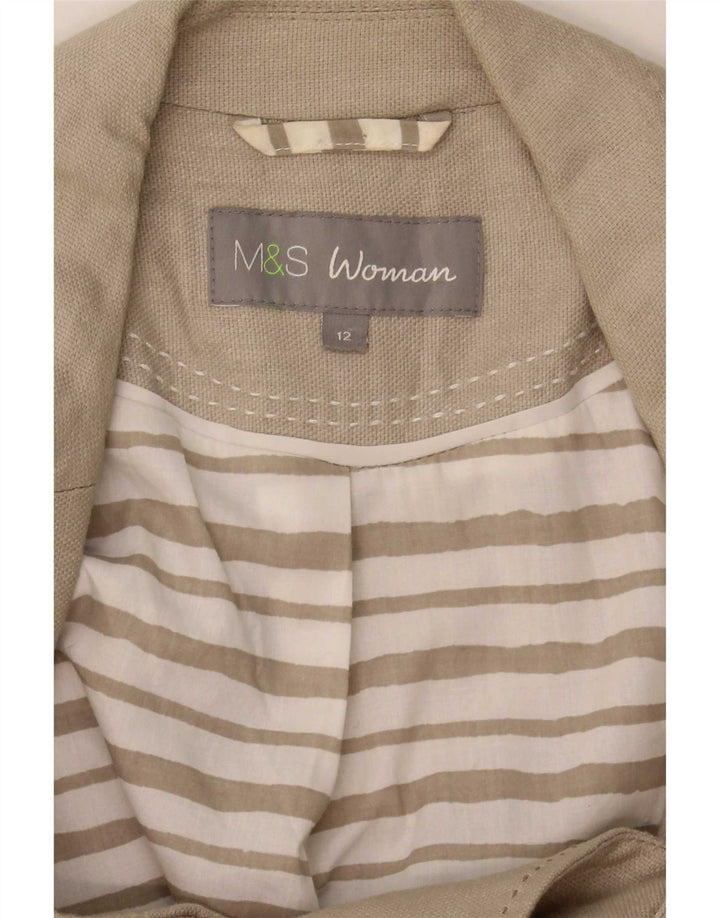 Marks & Spencer Chaqueta Blazer de 3 Botones para Mujer UK 42 Medium Beige