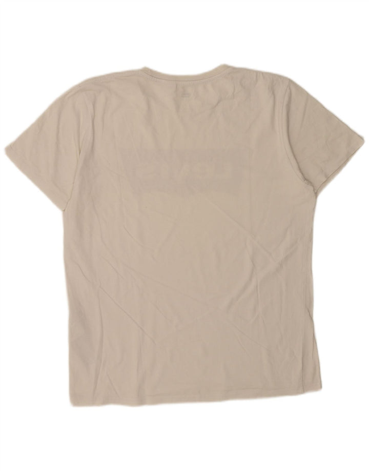 Levi's Camiseta gráfica para hombre Top grande de algodón blanco
