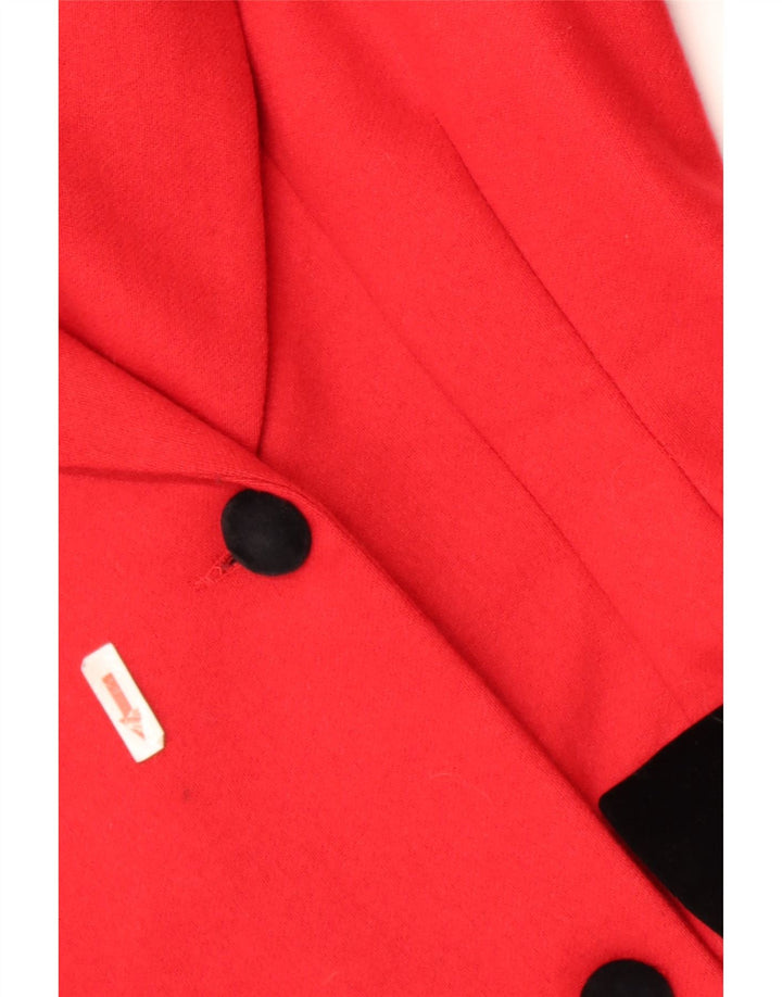 1957 Chaqueta estilo blazer larga para mujer Legendary IT 44 Bloque de color rojo medio