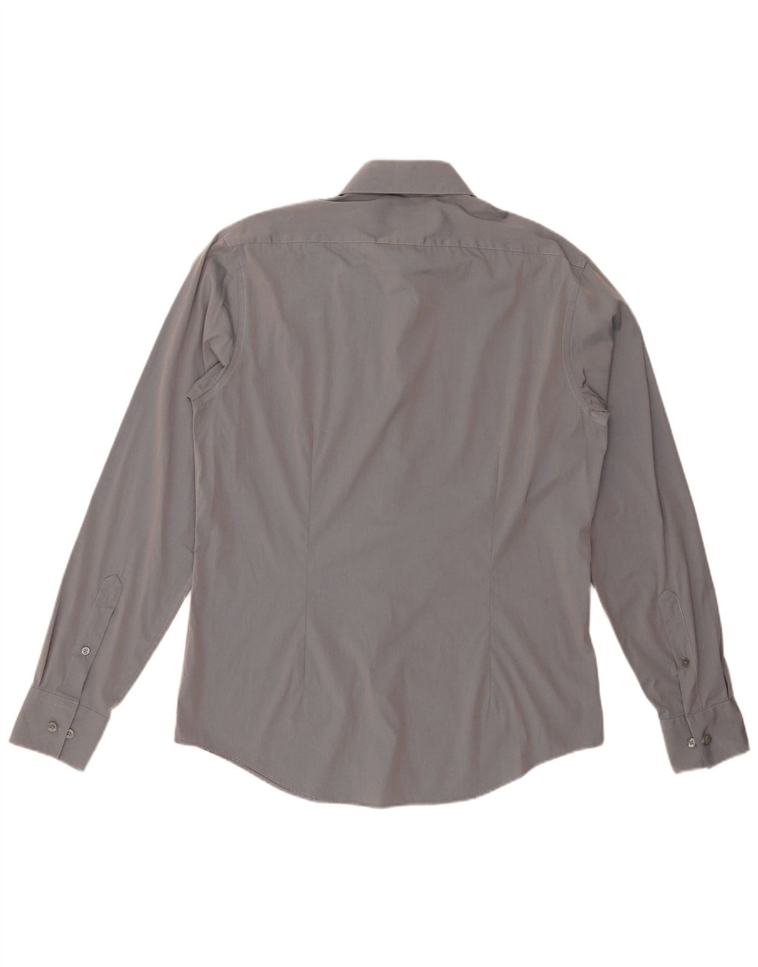 Camisa CALVIN KLEIN Slim Fit para hombre Talla 40 15 3/4 Algodón gris medio