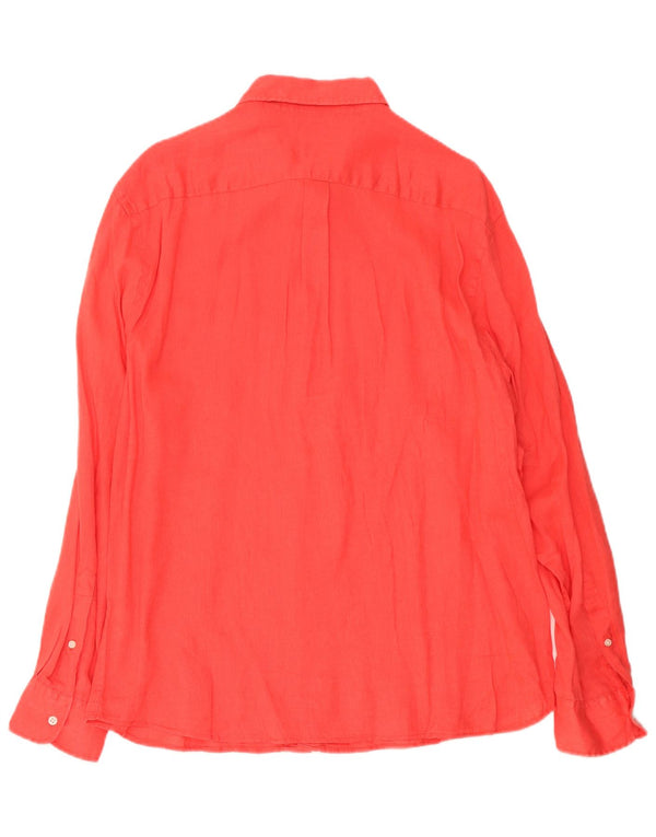 Camisa Piombo Hombre XL Lino Rojo