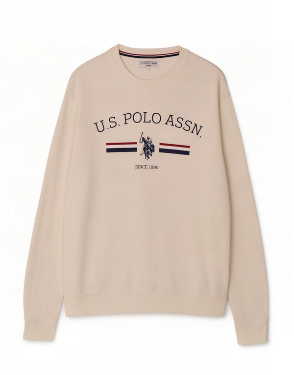 Asociación de Polo de EE. UU. Sudadera con gráfico para hombre Jumper 2XL Algodón blanco