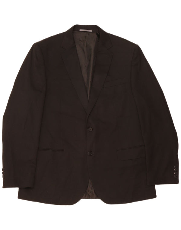 Marks & Spencer Chaqueta tipo blazer con 2 botones para hombre UK 44 XL Poliéster negro