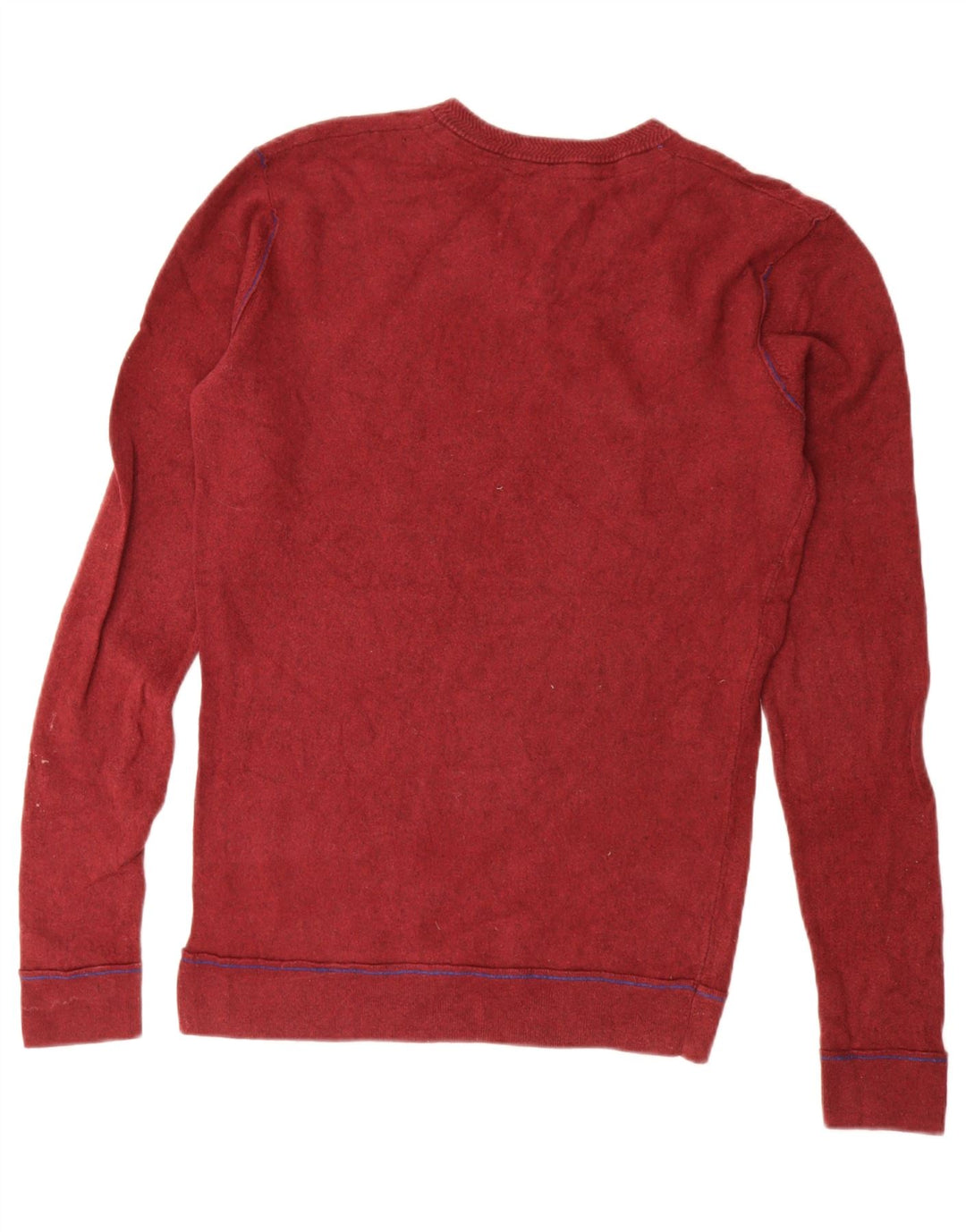 FAT FACE Jersey con Cuello en V para Hombre Algodón Rojo Medio
