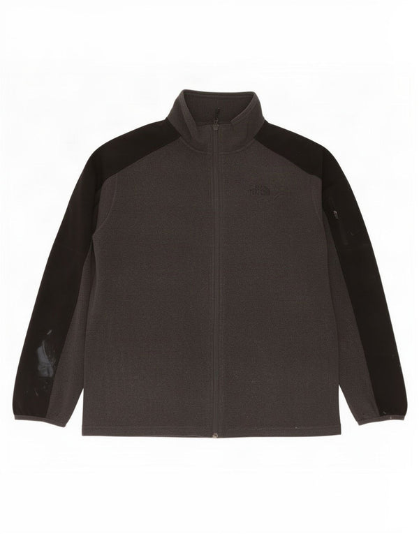 The North Face Chaqueta polar para hombre UK 40 Grande Gris Colorblock Poliéster