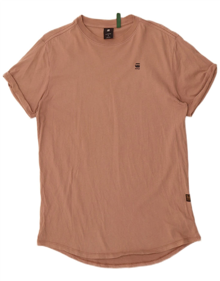 G-Star Hombre Camiseta Pequeña Algodón Beige