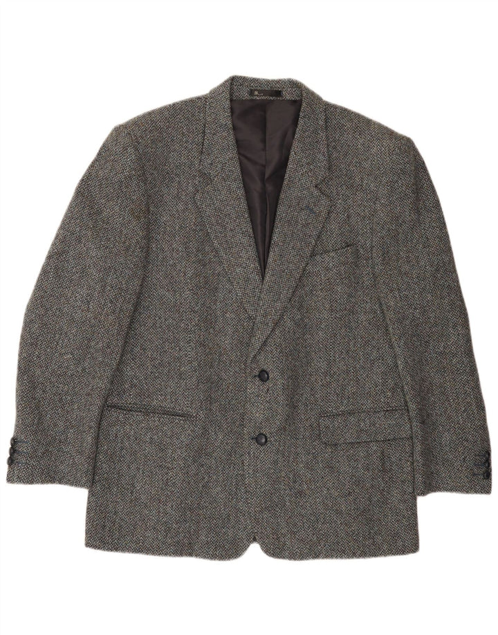 Bhs Chaqueta tipo blazer de 2 botones para hombre de corte regular UK 42 XL Lana virgen gris