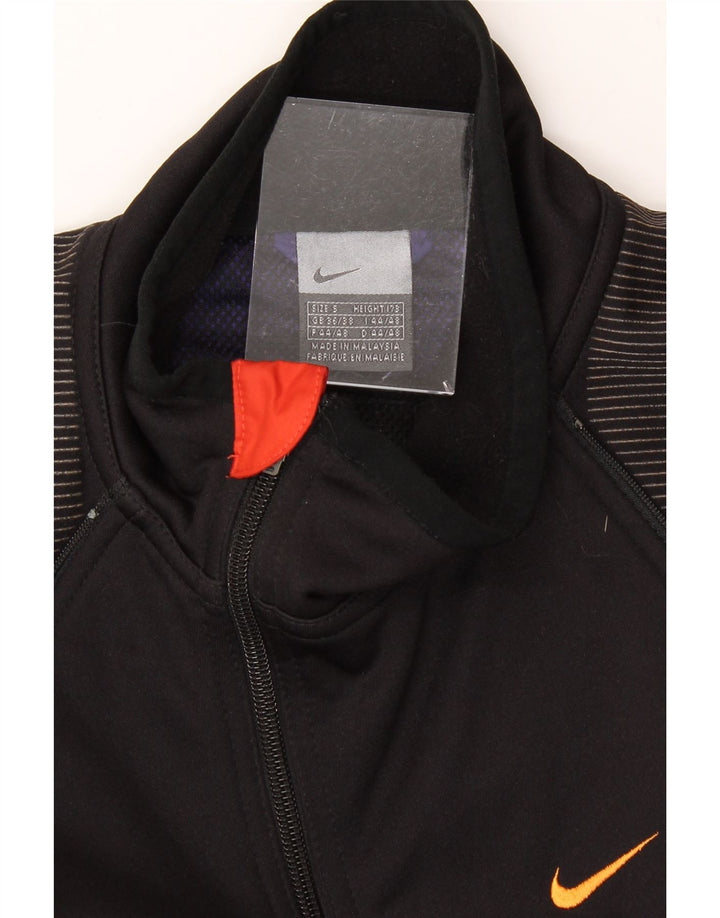 NIKE Womens Tracksuit Top Jacket UK 36/38 Small Black Colourblock Vintage Nike and Second-Hand Nike from Messina Hembry 