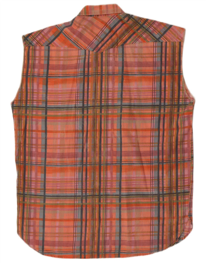 Casucci Camisa Sin Mangas Hombre XL Cuadros Multicolor
