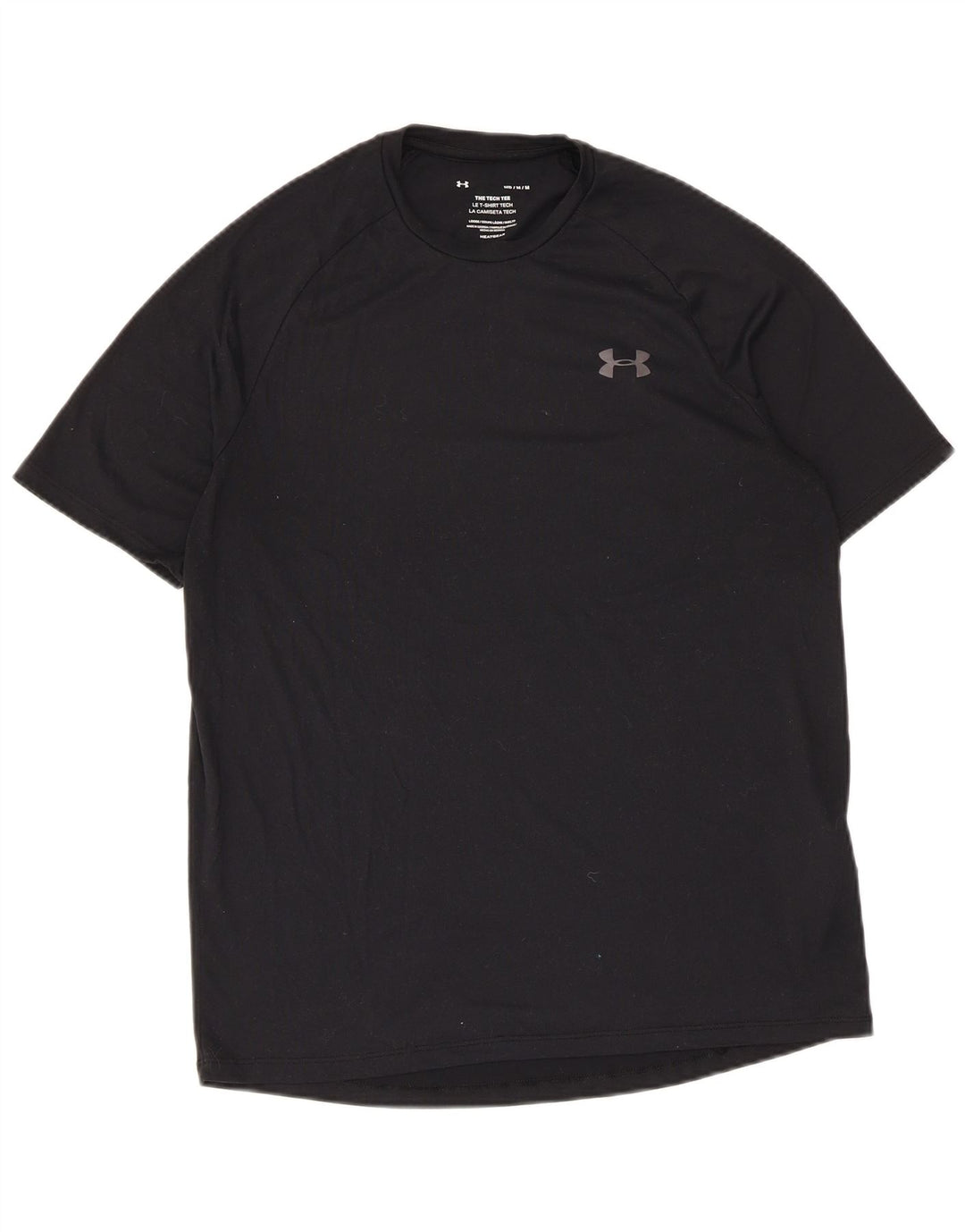 Under Armour Camiseta Heat Gear para hombre Top Mediano Poliéster negro