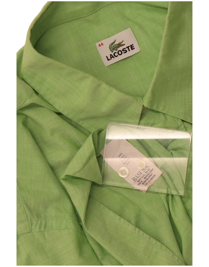 Camisa Lacoste Hombre Manga Corta Talla 44 XL Algodón Verde