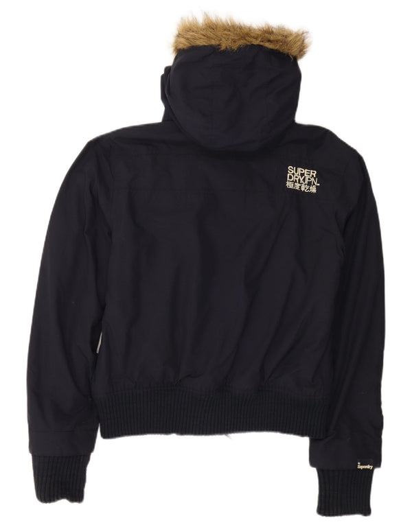 Superdry Chaqueta Bomber con Capucha The Windbomber para Mujer UK 46 Grande Azul Marino