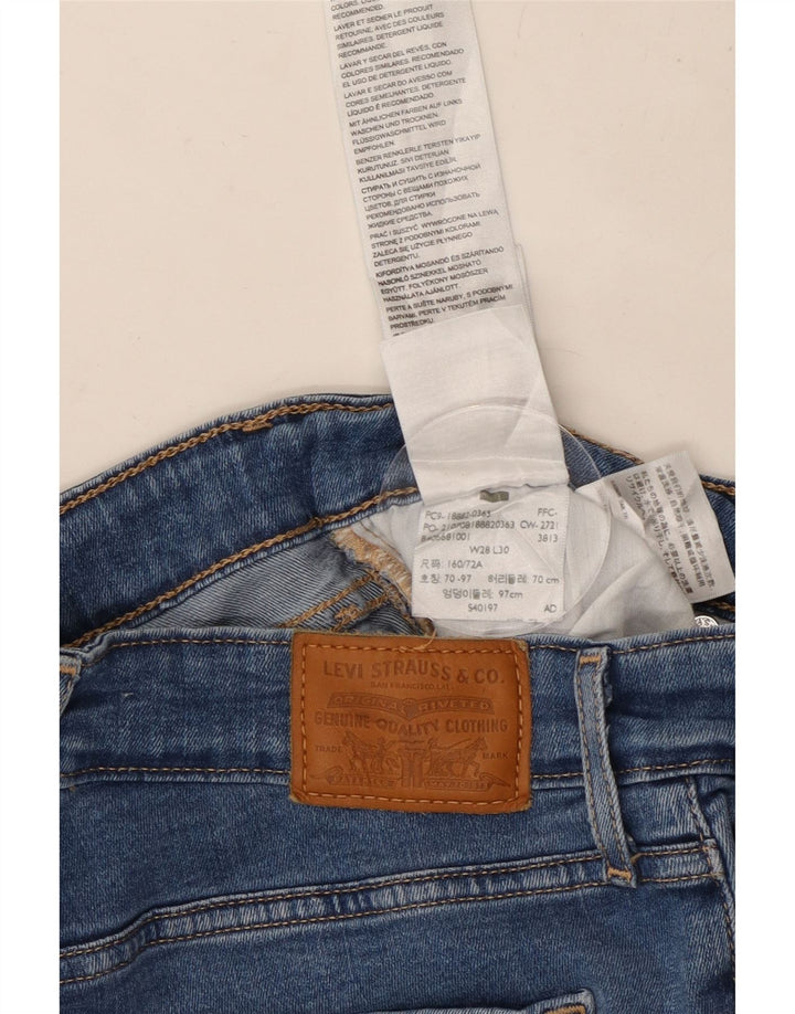 LEVI'S Vaqueros pitillo de talle alto 721 para mujer W28 L30 Azul