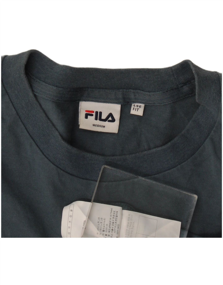 Camiseta Fila Hombre Loose Fit Graphic Top Azul Medio