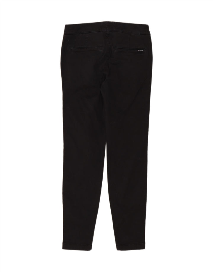 HOLLISTER Pantalones chinos ajustados para mujer W26 L30 Algodón negro