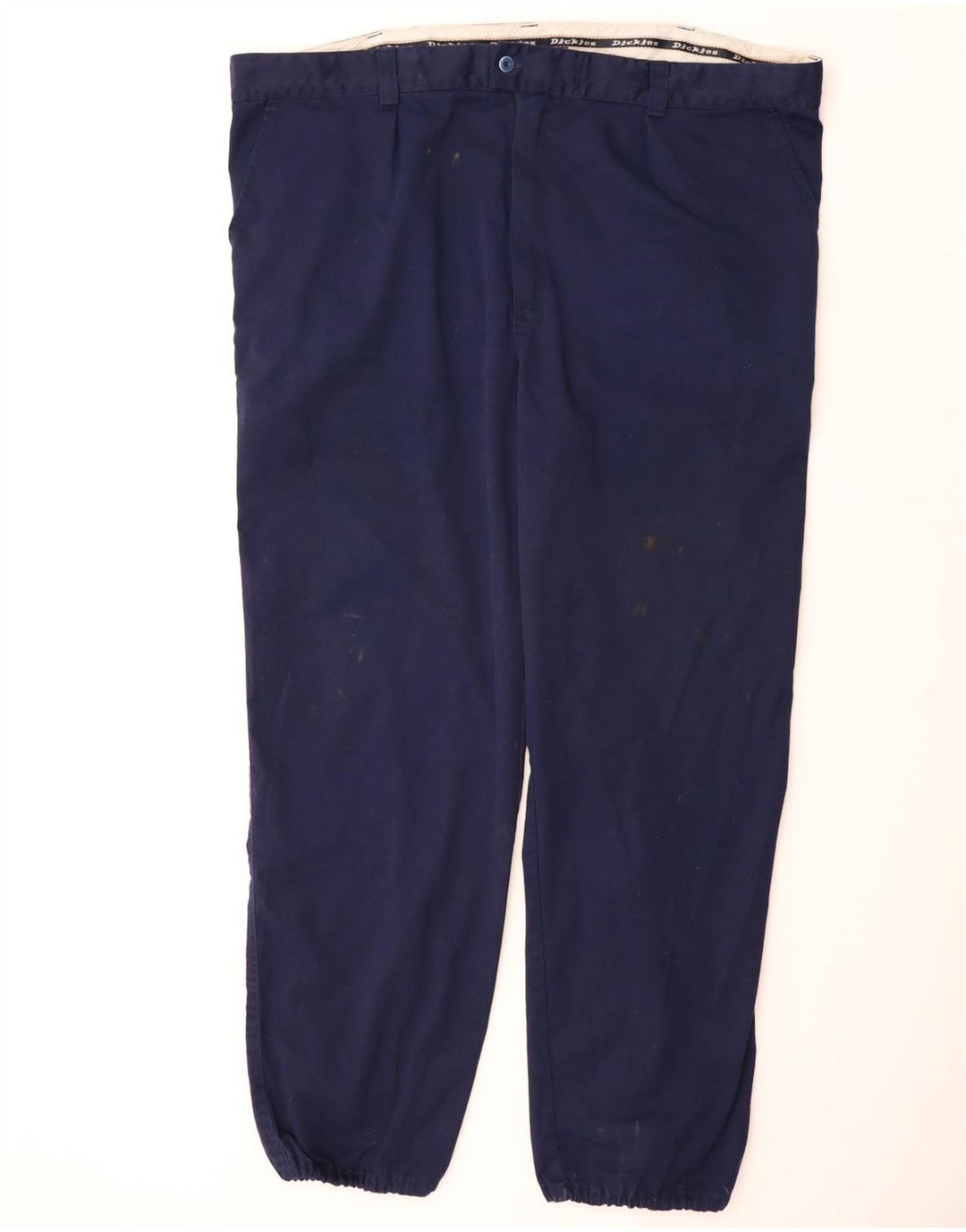 DICKIES Mens Tapered Chino Trousers W48 L32 Navy Blue Polyester