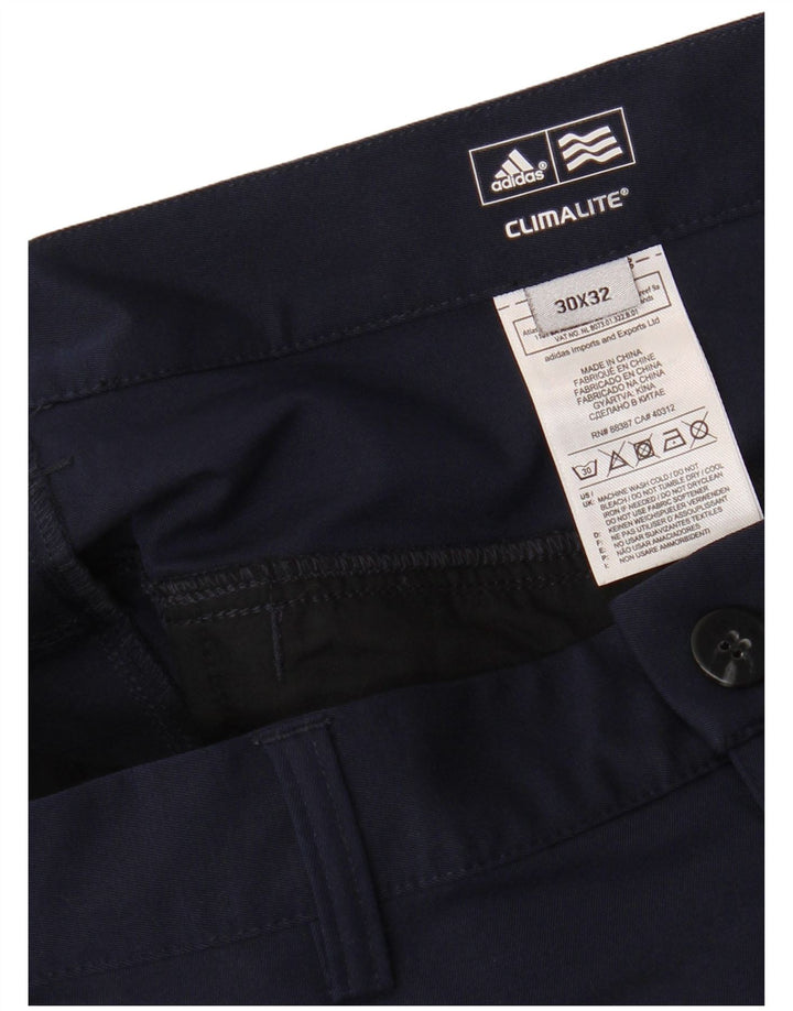 ADIDAS Pantalón chino recto Climalite para hombre W30 L32 Poliéster azul marino