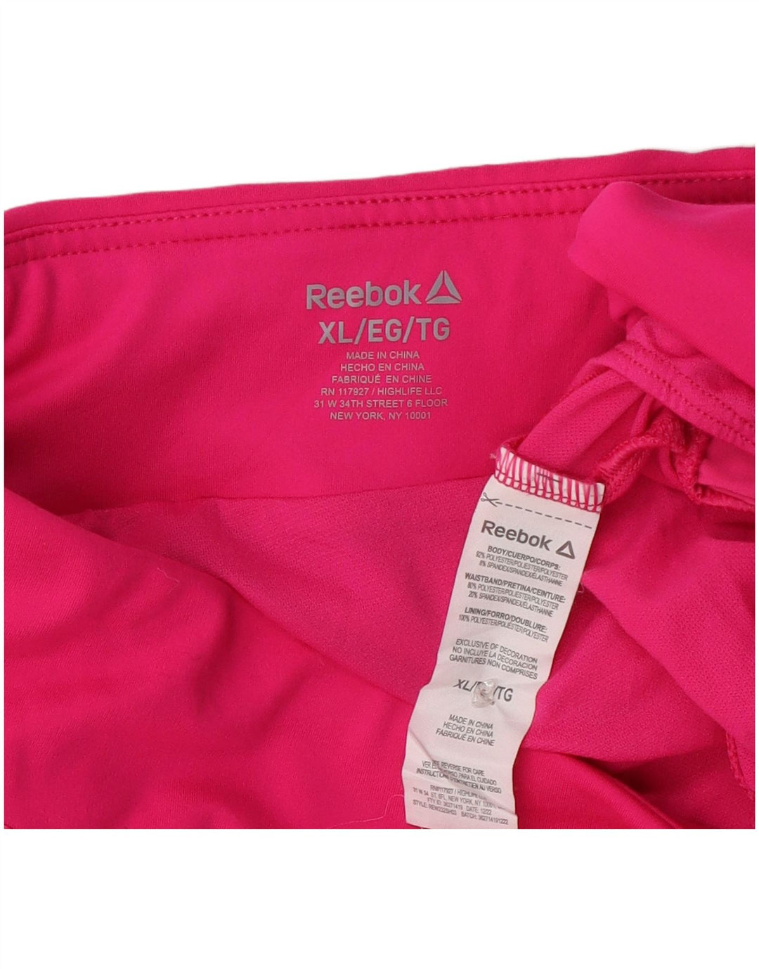 Reebok Pantalones cortos deportivos para mujer ES 40 XL Poliéster rosa