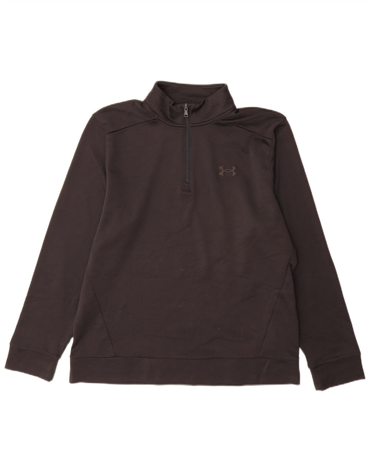Under Armour Hombre Zip Neck Sudadera Jumper Medium Negro Poliéster
