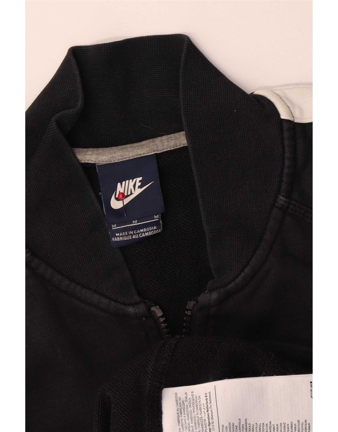 Nike - Chaqueta de chándal para hombre (algodón con bloques de color), color negro mediano