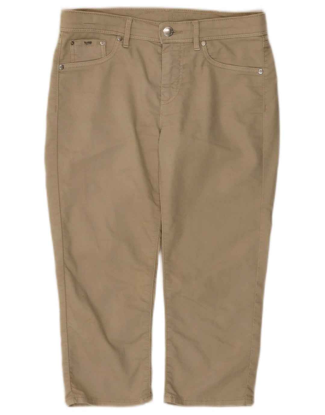 Pantalón Capri Gas Mujer W27 L18 Algodón Beige
