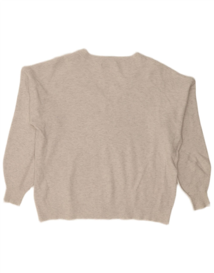 Marks & Spencer Jersey extragrande con cuello en V para mujer UK 40 XL Gris