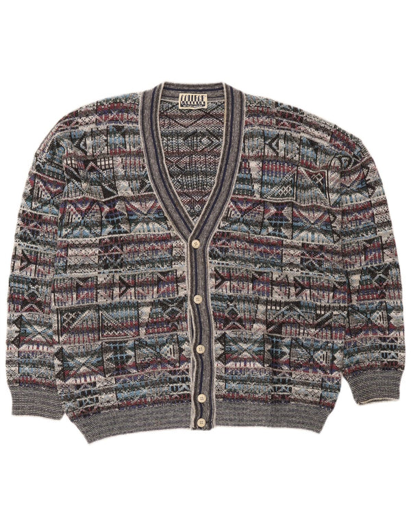 College By Marcazzani Cárdigan para hombre IT 54 XL Multicolor Retro
