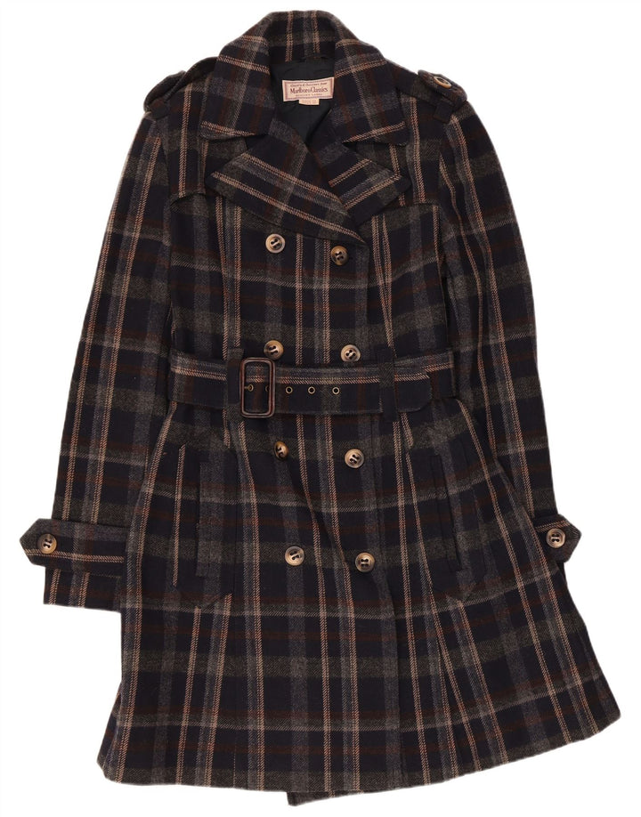 Marlboro Classics Gabardina para mujer IT 44 Medium Black Check