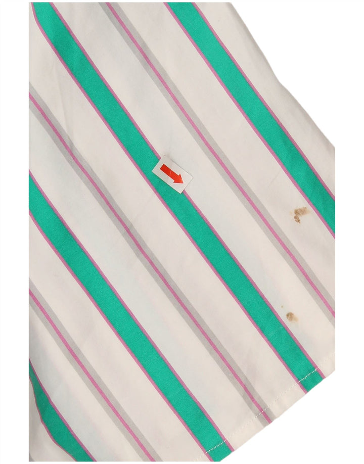 Camisa Benetton Mujer ES 40 XL Blanco Rayas