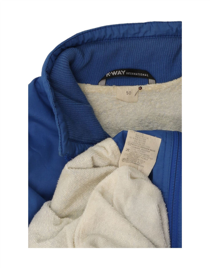 K-Way Chaqueta Bomber para Hombre IT 50 Grande Algodón Azul