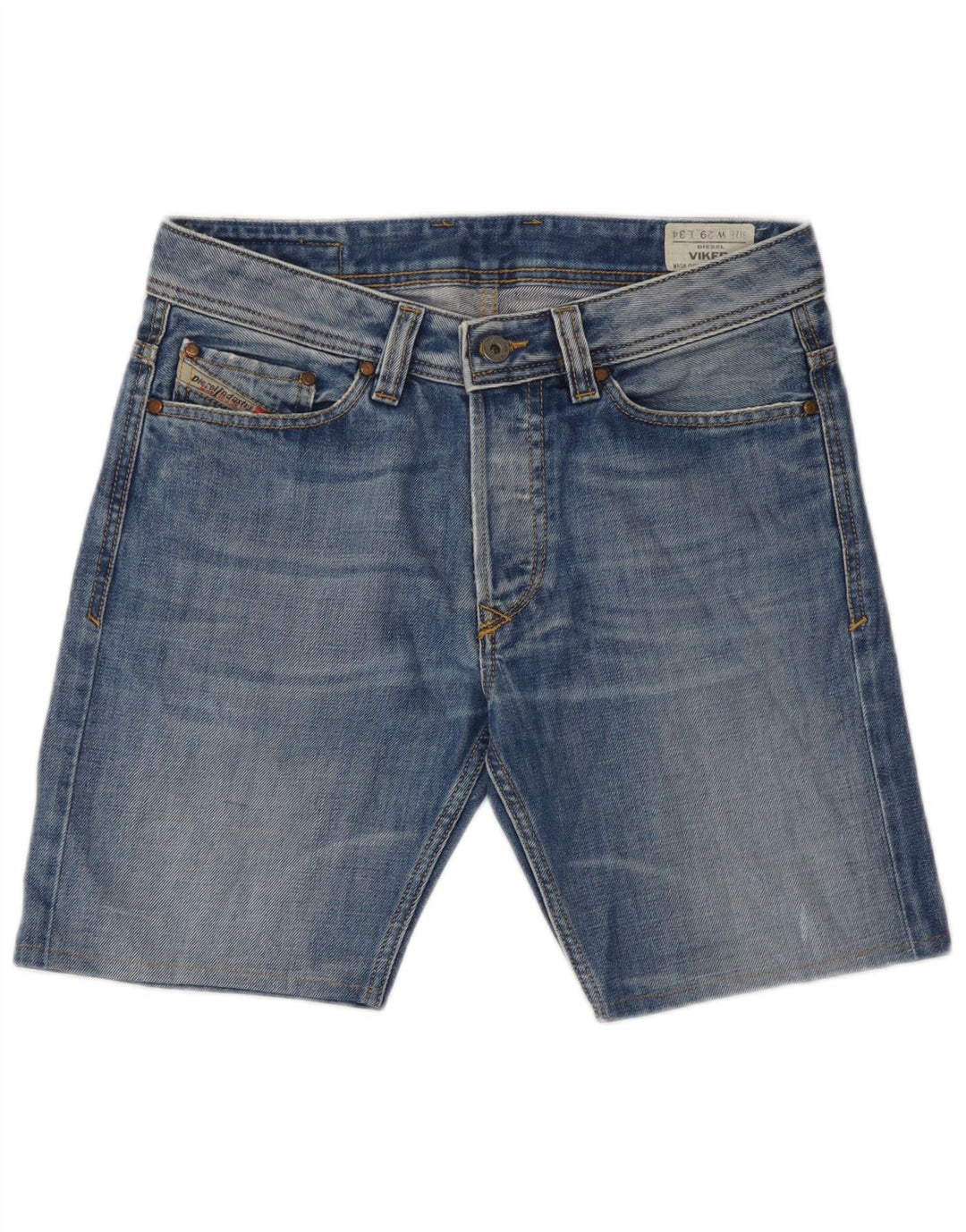 Diesel Hombre Viker Shorts De Mezclilla W29 Algodón Azul Medio