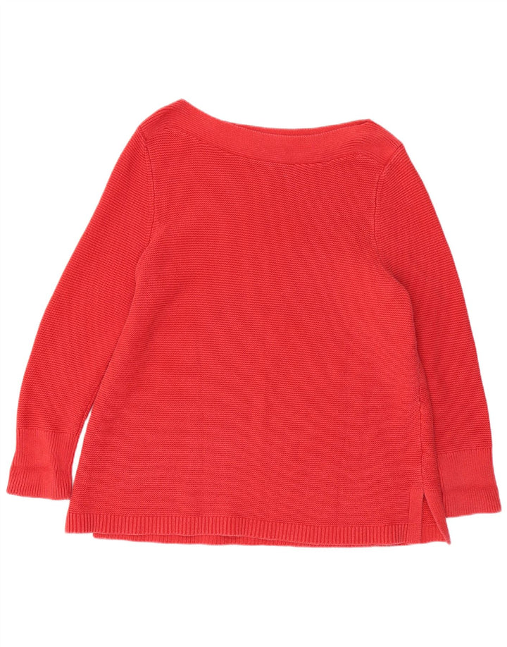 WHITE STUFF Jersey con cuello barco para mujer UK 22 3XL Algodón rojo