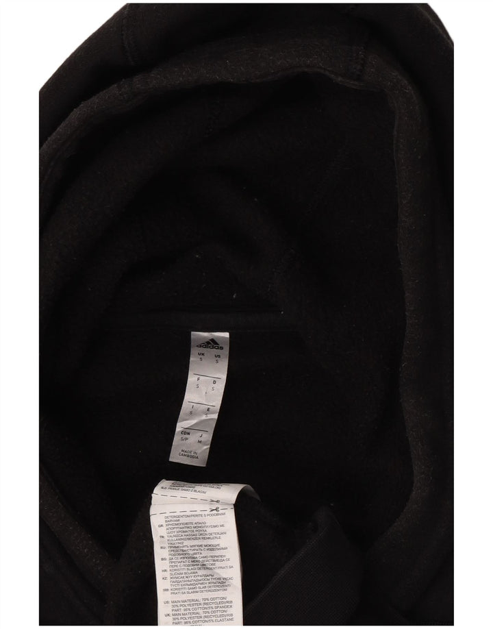 Adidas - Sudadera con capucha para hombre, talla pequeña, algodón negro