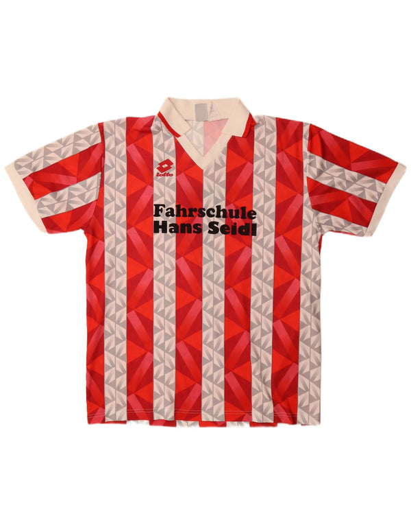 Lotto Polo gráfico para hombre 2XL Poliéster a rayas rojas