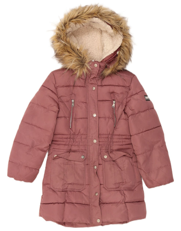 Dkny Abrigo Acolchado Con Capucha Niña 10-11 Años Rosa Medio Poliéster
