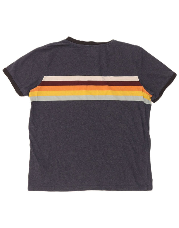 Superdry Camiseta para Hombre Top Medium Azul Marino Colorblock