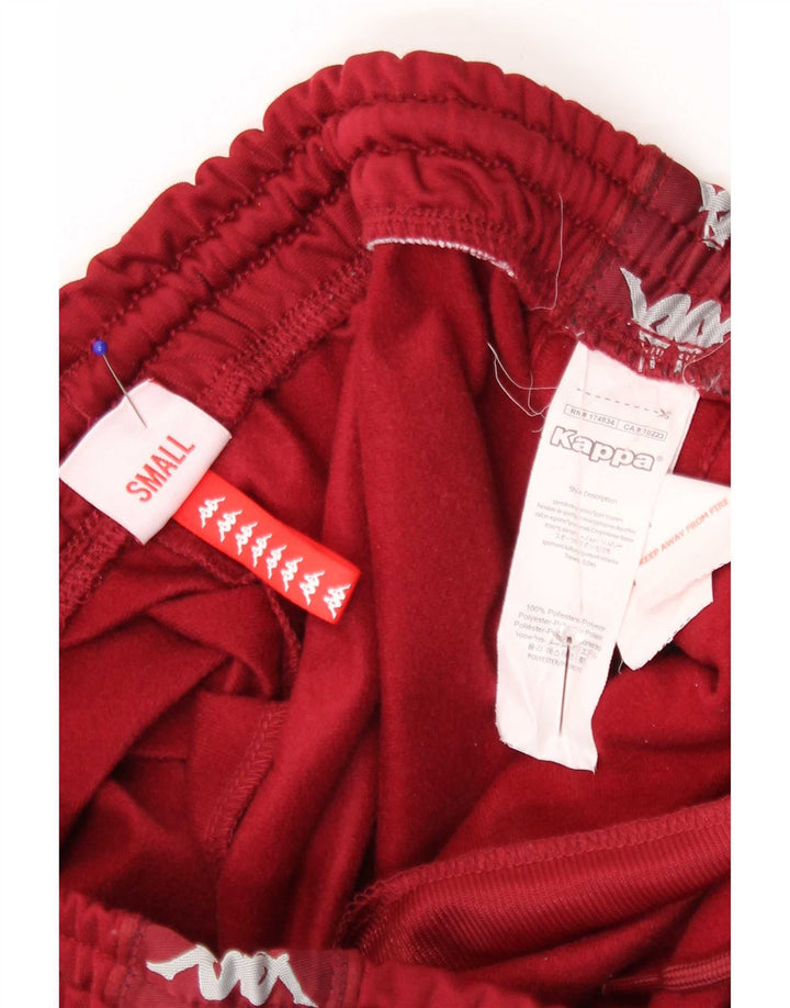 Kappa Hombre Pantalones De Chándal Gráfico Small Poliéster Burdeos
